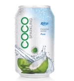 Pure Coconut Sparkling Water Drink From Vietnam in 330ml Canned