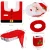 Import 3D Nose Santa Toilet Seat Cover Funny Christmas Decorations Bathroom Set of 5 Christmas Toilet Cover from China
