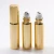 Import 3ml5ml10ml15ml golden glass roll-on essential oil perfume bottle with metal glass roller from China