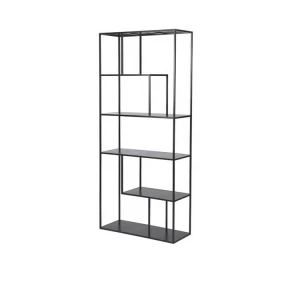 4-Tier Shelving Unit Metal Shelves Open Narrow Etagere Bookcase for Office Living Room school/library cheap narrow bookcase