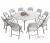 Import 4567ft Round Dining Table Waterproof White Plastic Outdoor Table Set for Party Suitcase HDPE Folding Round Table and Chairs from China