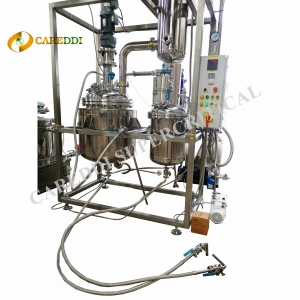 50L Hemp CBD Decarboxylation Reactor Jacketed Stainless Steel Reactor with Condenser