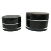 5g 10g 15g 30g 50g 100g 150g 200g Round Black Plastic Acrylic Cosmetic Cream Jars and Lids Container Packaging for Skin Care