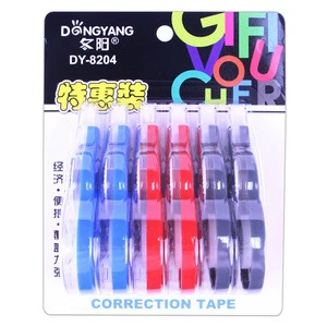6 in 1 most competitive price dry white correction tape for school and office