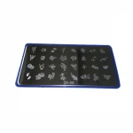 6*12cm metal Stamping Plate with plastic board Nail Art And Nail Art Stamping Plates
