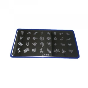6*12cm metal Stamping Plate with plastic board Nail Art And Nail Art Stamping Plates