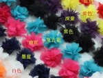 6CM Flowers 3D Chiffon Cluster Flowers Lace Dress Decoration Lace Fabric Applique Trimming