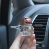 6ml Clear Butterfly Car air freshener hanging vent clip Dual use perfume glass bottle car fragrance empty bottle