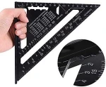 7 inch carpenter's triangle ruler woodworking aluminum alloy speed square protractor 45 90 angle degree measuring tool
