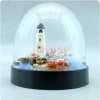 80MM Lighthouse building plastic snow globe souvenir