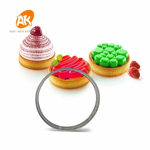 8cm Metal Tart Ring Cookie Cutters Heat-Resistant Perforated Mousse Cake and Pastry Ring DIY Baking Tools for Bakery Bakeware