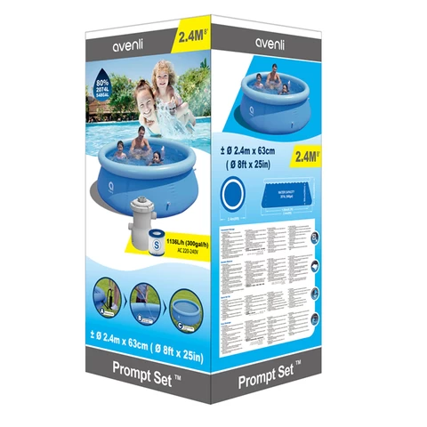 8ft 10ft 12ft 14ft 18ft Jilong 17792 Avenli PROMPT SET POOLS Inflatable swimming pool Cheapest above ground pool