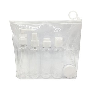 8pcs Essential Plastic Transparent Empty Travel Set Bottle