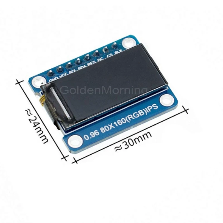 8Pin Color ST7735S 80x160 IPS SPI 0.96 Inch RGB TFT LCD Display Module 0.96 TFT LCD