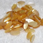 8x20mm Natural crafts golden yellow MOP shell loose gemstone