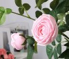 90cm New Mixed Blooms and Buds Real Touch Moisturizing Rose bush, 3 Branches Realistic Round Rose for Wedding Home Decor