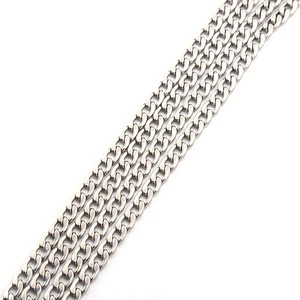 9mm wide stainless steel cuban link chain dog chain