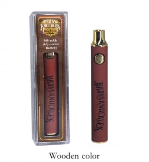 A-Grade CBD Vape Pen Brass BK Battery Variable Voltage Rechargeable Battery with Gift Box Packing