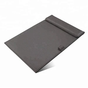 A4 PU Leather Office Clipboard Letter Size Clip Hardboard Restaurant Hotel Menu Folder Clipboard with Pen Holder