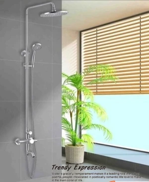 ABLinox 304 stainless steel rain shower set round tube bath shower outdoor pool shower