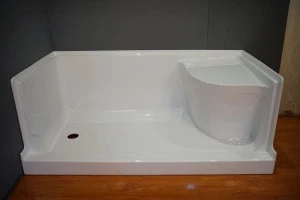 Acrylic deep shower base with seat / acrylic shower tray with seat