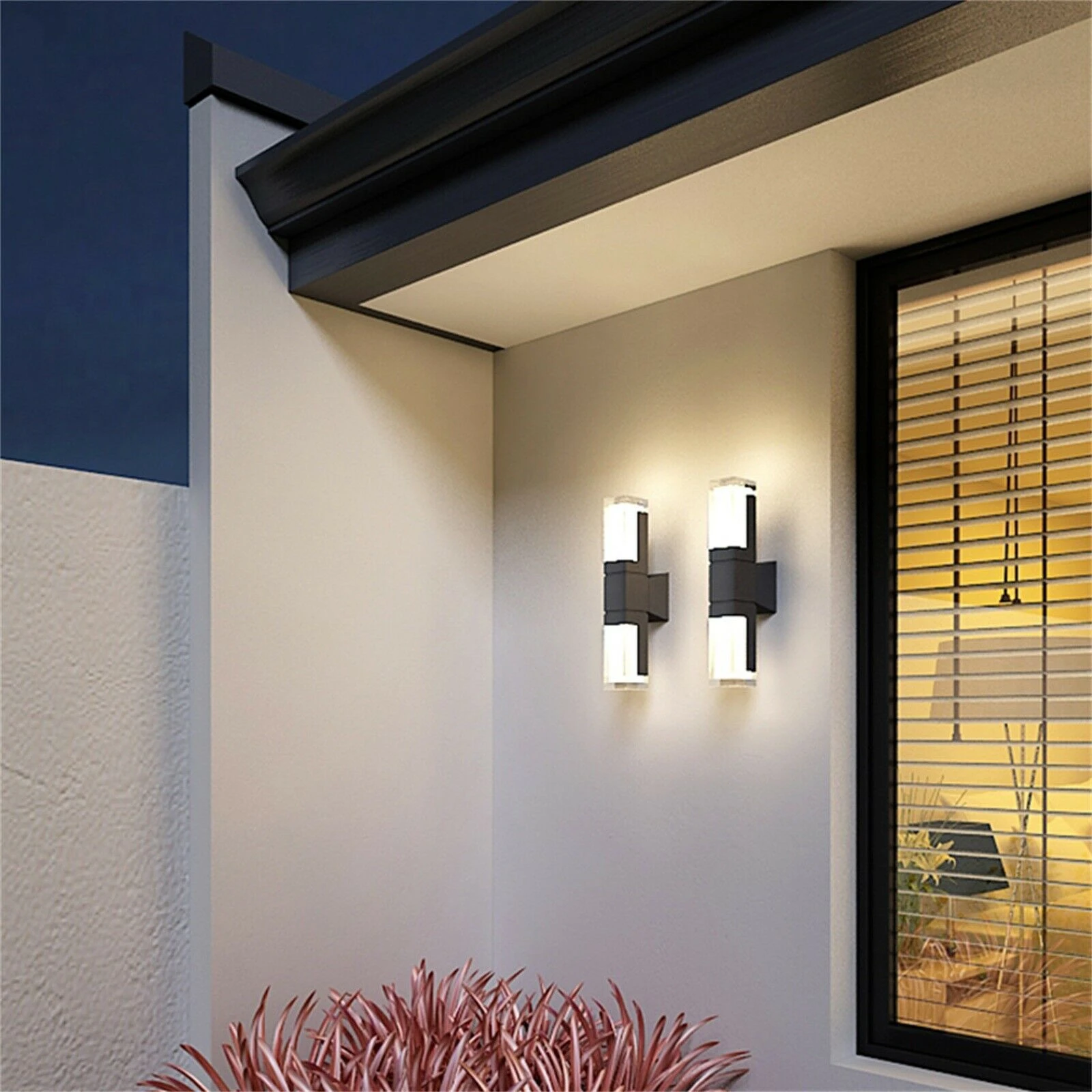 Acrylic Waterproof Outdoor Motion Sensor LED Wall Light Up Down Sconce Lighting 7W  14W Lamp For Home Garden Yard Corridor