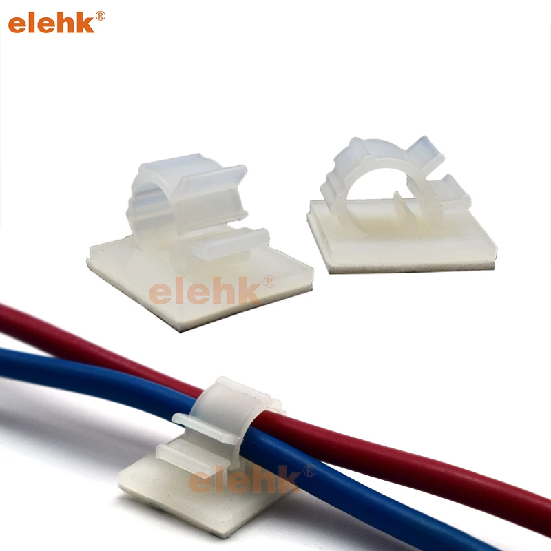 Adhesive Cable Clamp Clamps Self With Nylon Adhesivebacked 25X19Mm Flat Wall Mount Photo Backed Pvc Natural Plastic 3M