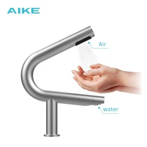 AIKE AK7131 Stainless Steel Unique appearance 1200W toilet automatic infrared sensor air tap HEPA hand dryer for washroom
