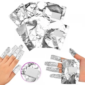 Aluminium Foils Wraps Nail Art Soak Off Acrylic Gel Polish Remover Removal Cotton Pads