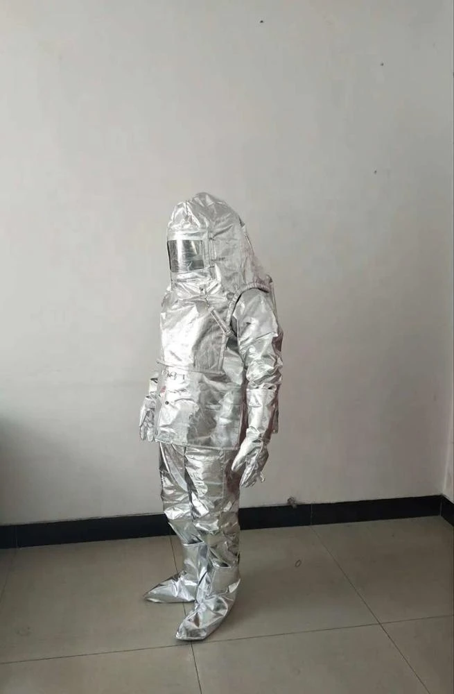 Aluminized coated Aramid Fireman suit for  fire fighting heat insulation Radiation Protection