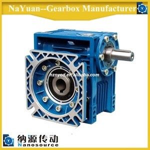 Aluminum Alloy Worm Gear Gearbox NRV for Food Stuff , hollow shaft speed reducer