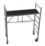 aluminum building telescopic scaffold with 4 wheels