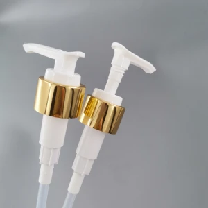 Aluminum gold/white lotion pump screw pump 24/410 finish metal shelled  liquid  soap dispenser pump