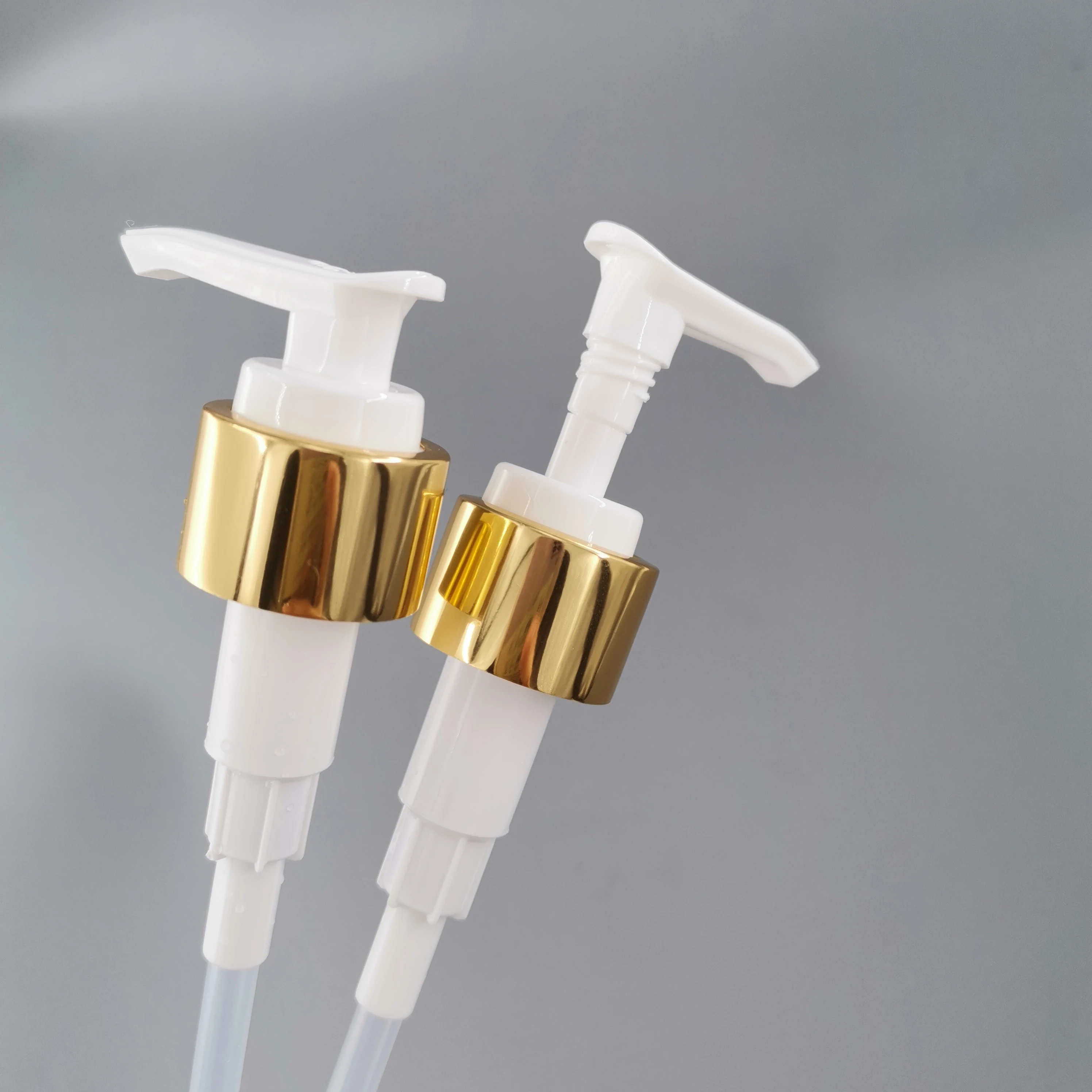 Aluminum gold/white lotion pump screw pump 24/410 finish metal shelled  liquid  soap dispenser pump