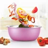 amazon ebay hot sale item colored coated stainless steel mixing bowl set durable serving soup salad bowl dinner bow