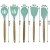 Import Amazon Hot sale 9 pieces 11pieces silicone kitchen Utensils cooking tools with wood handle spoon coffee from China