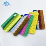 Amazon New Anxiety Relief Stress Push Pops Bubble Sensory Toy Game Anti Silicone Soft Cell Phone Case for iPhone 12
