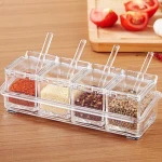 Amazon new hot sell 4 Piece Acrylic Seasoning Box