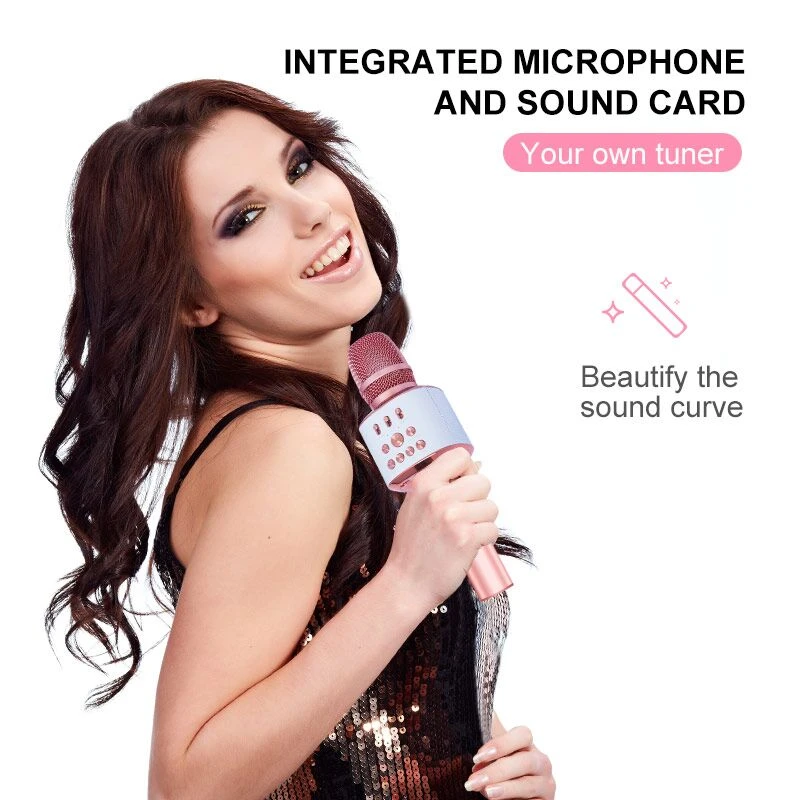 Amazon Top Seller Portable Wireless Karaoke Multifunction Speaker Wireless Microphone