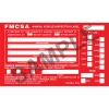 Annual Vehicle Inspection Label with Punch Boxes 20-pk. - 6&quot; x 3.5&quot; Aluminum, Permanent Adhesive - Meet DOT AVIR Requirements