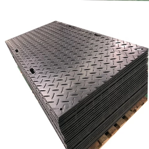 Anti-impact UHMWPE/HDPE heavy equipment mats  Durable Construction Road Mat 4x8 ft ground protection mats