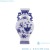 Import Antique Blue and White Porcelain Underglazed Twisted Flower Pattern Square Shape Ceramic Flower Vase from China