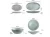 Antique grey irregular shaped stoneware portuguese ceramic crockey dinnerware