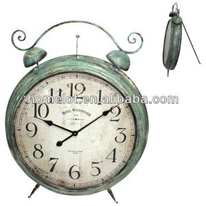 Antique Metal Decorative Floor Standing Clock