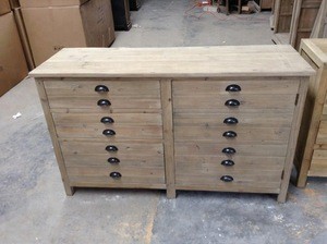 Apothecary Reclaimed Wood 8 Drawer Dresser