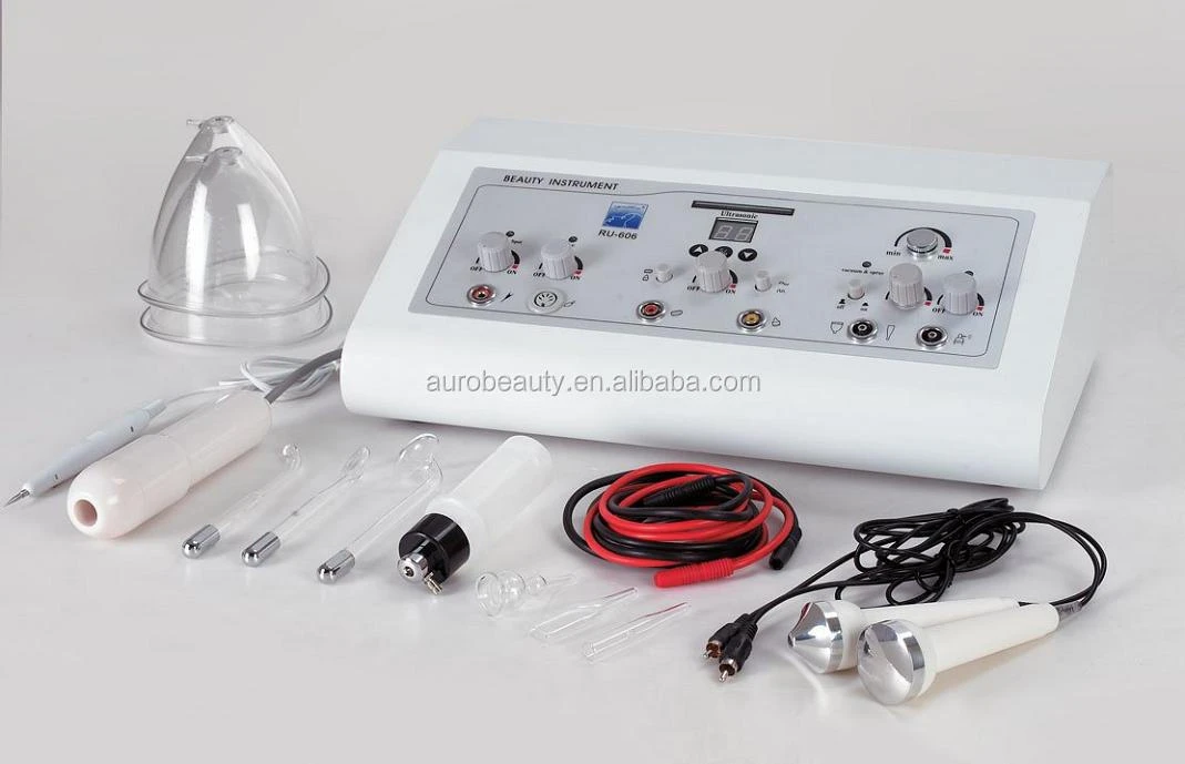 Au-606 Portable 6 in 1 Multi-Function Beauty Equipment/Vacuum Breast Enlargement Machine/Ultrasound High Frequency Device