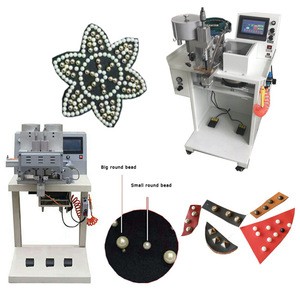 Automatic Round Nail Bead Rivet Attachment Fixing Machine Abnormal Shape Pearl Nail Beading Riveting Setting Attaching Machine