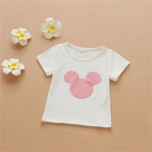 Baby Girls Cartoon Minnie Short sleeve T-Shirt For Kids Girls Cotton Long sleeve T-Shirt Top Children&#x27;s Summer Clothes New Hot
