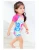 Import Baby rash guard printed pink oem upf 50 Short sleeve rash guard swimwear swim suit for kids swimming and surfing from China