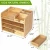 Import Bamboo Office Desk File Organizer with Drawer, 4-Tiers Document Letter Organizer Tray Mail Sorter for Desk with Pen Holder from China